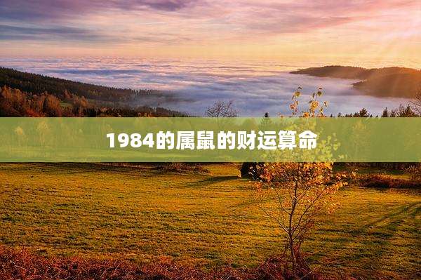 1984的属鼠的财运算命
