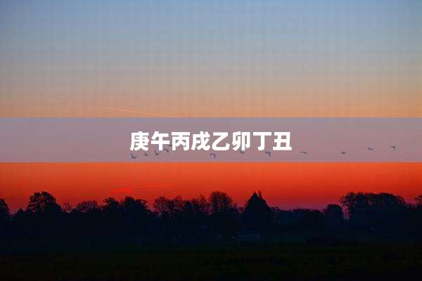 庚午丙戌乙卯丁丑