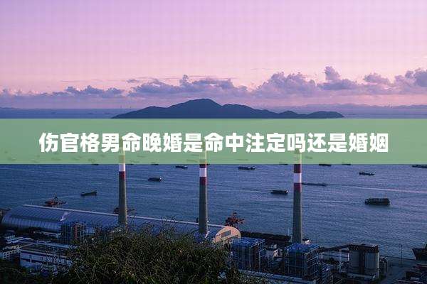 伤官格男命晚婚是命中注定吗还是婚姻