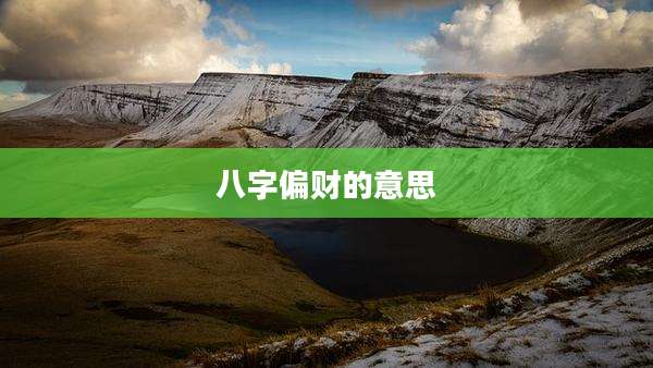 八字偏财的意思