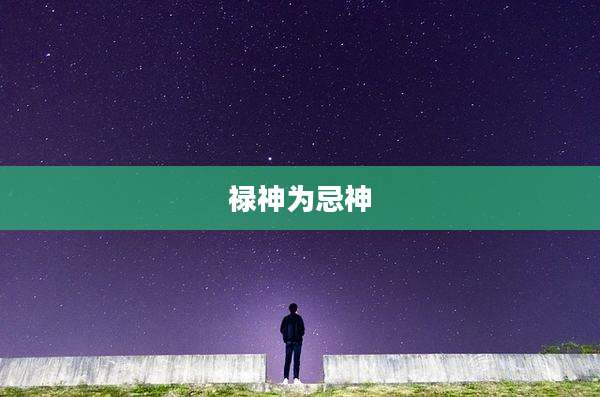 禄神为忌神