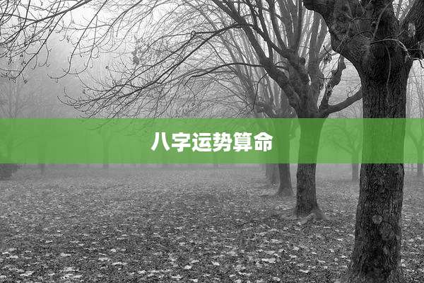 八字运势算命