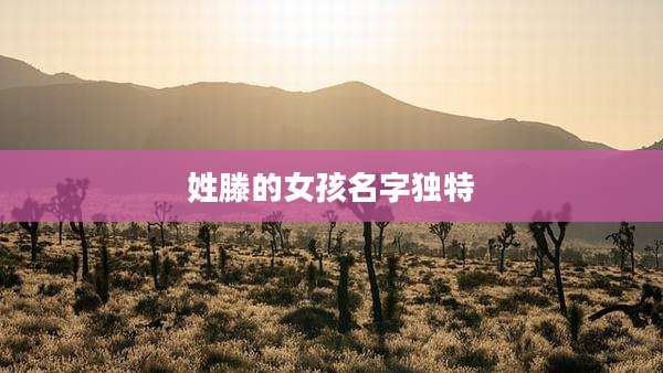 姓滕的女孩名字独特
