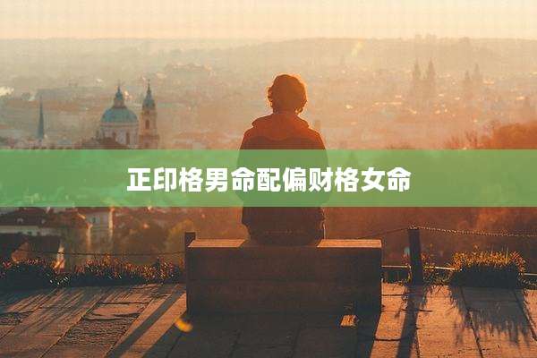 正印格男命配偏财格女命