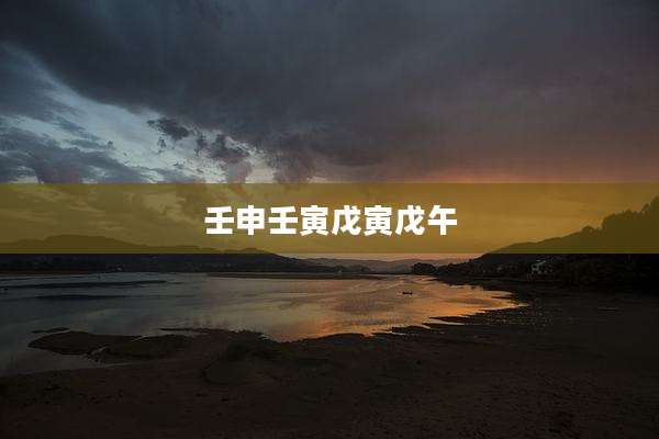 壬申壬寅戊寅戊午