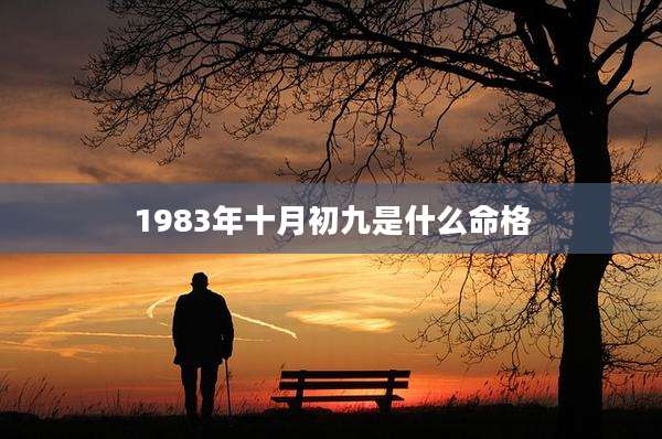 1983年十月初九是什么命格