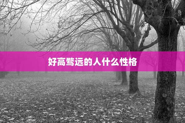 好高骛远的人什么性格