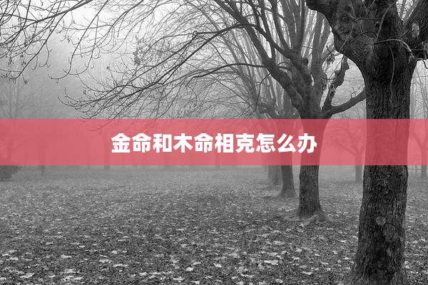 金命和木命相克怎么办