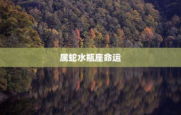 属蛇水瓶座命运