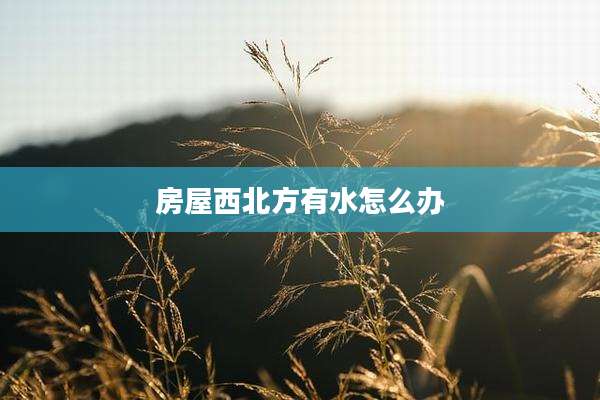房屋西北方有水怎么办