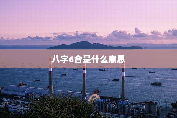 八字6合是什么意思