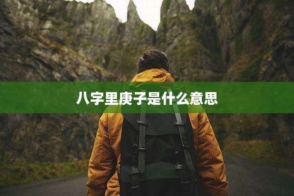 八字里庚子是什么意思