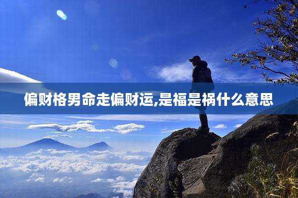偏财格男命走偏财运,是福是祸什么意思