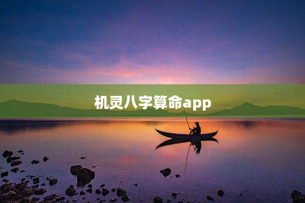 机灵八字算命app