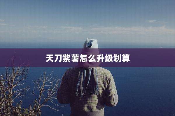 天刀紫薯怎么升级划算