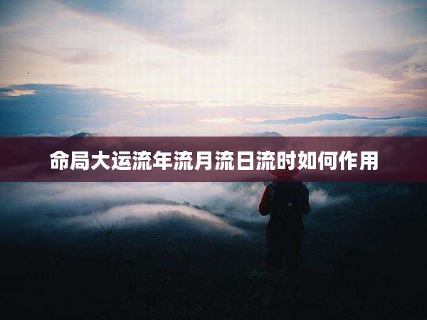 命局大运流年流月流日流时如何作用