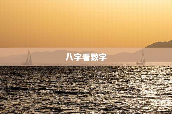 八字看数字