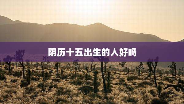阴历十五出生的人好吗