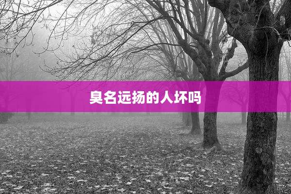 臭名远扬的人坏吗
