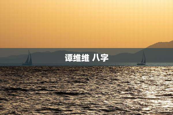 谭维维 八字