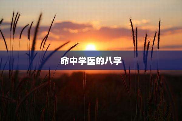 命中学医的八字