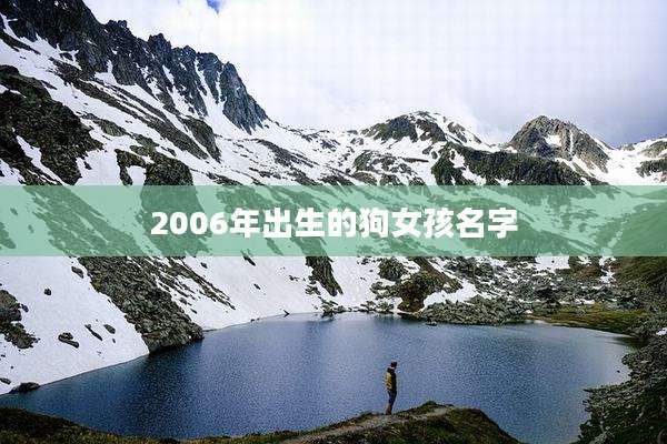 2006年出生的狗女孩名字