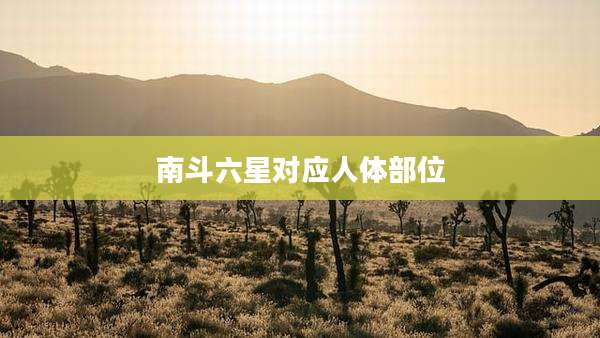 南斗六星对应人体部位