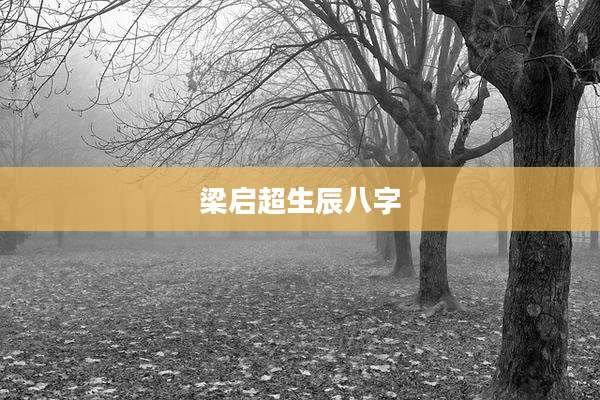 梁启超生辰八字