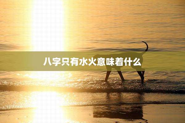 八字只有水火意味着什么