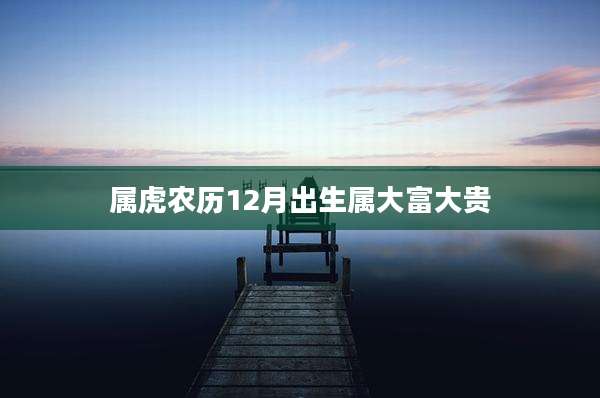 属虎农历12月出生属大富大贵