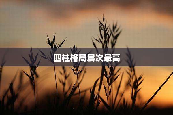 四柱格局层次最高