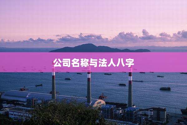 公司名称与法人八字
