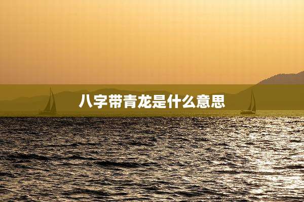 八字带青龙是什么意思