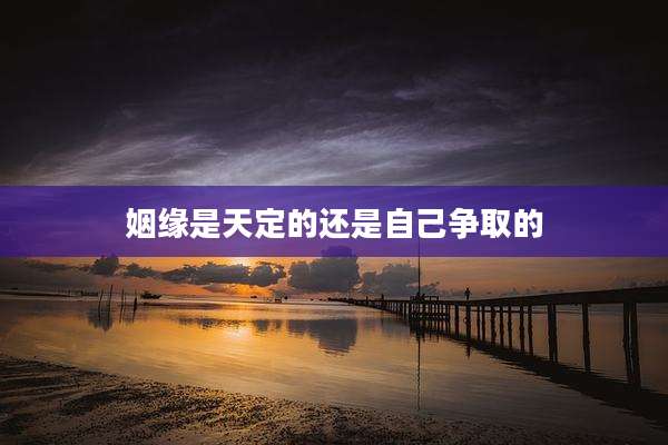 姻缘是天定的还是自己争取的
