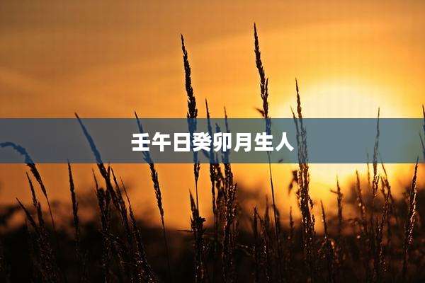 壬午日癸卯月生人