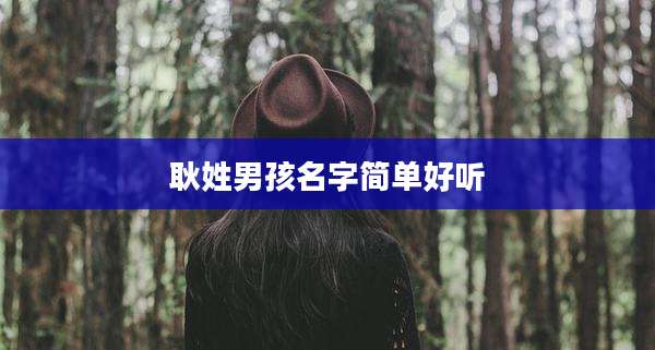 耿姓男孩名字简单好听