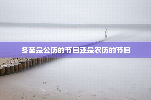 冬至是公历的节日还是农历的节日