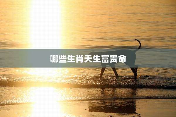 哪些生肖天生富贵命