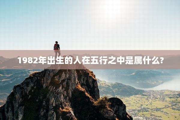 1982年出生的人在五行之中是属什么?