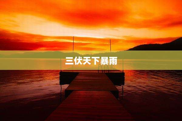 三伏天下暴雨