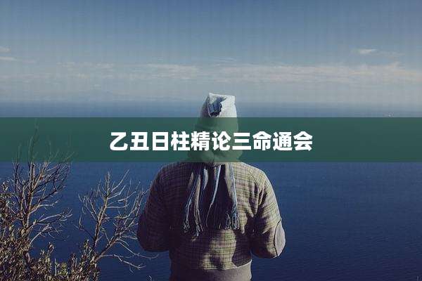 乙丑日柱精论三命通会