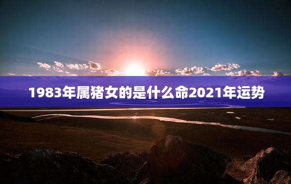 1983年属猪女的是什么命2021年运势