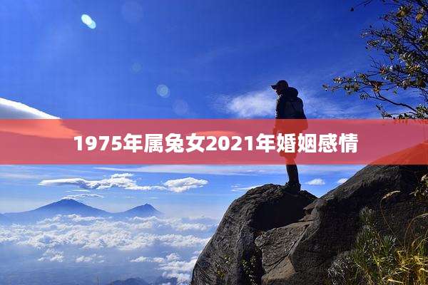 1975年属兔女2021年婚姻感情