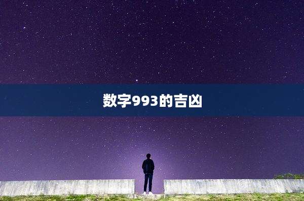 数字993的吉凶