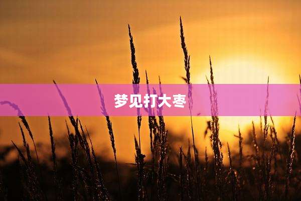 梦见打大枣
