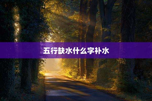 五行缺水什么字补水
