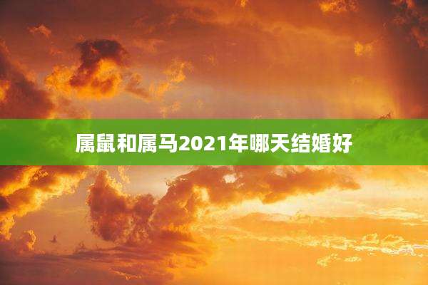 属鼠和属马2021年哪天结婚好