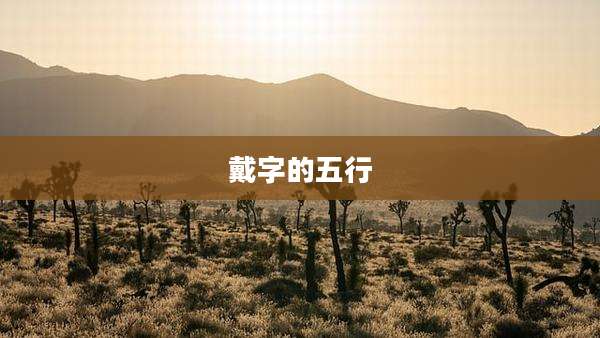 戴字的五行
