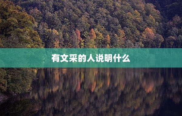 有文采的人说明什么