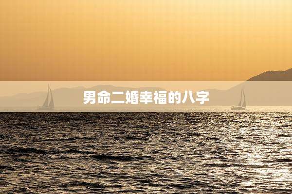 男命二婚幸福的八字